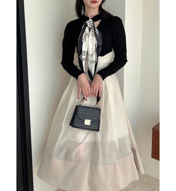 dazzlin「メッセージスカーフメニーウェイトップス」|ニット・セーター|