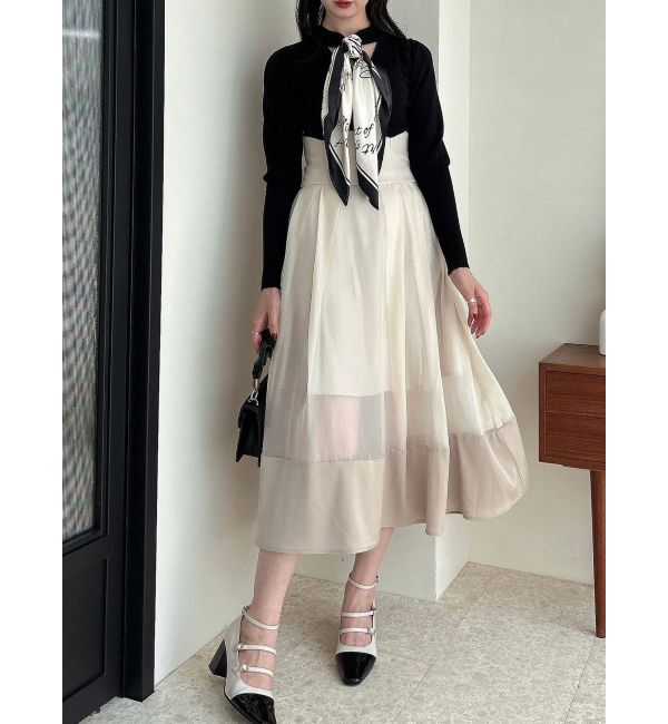 dazzlin「メッセージスカーフメニーウェイトップス」|ニット・セーター|