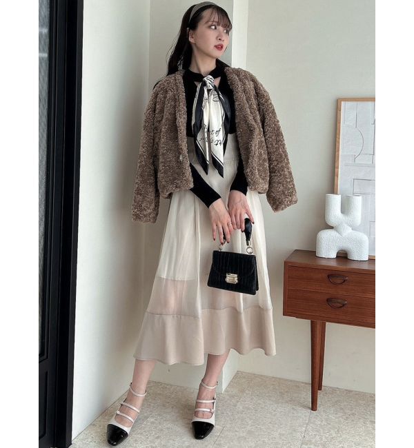 dazzlin「メッセージスカーフメニーウェイトップス」|ニット・セーター|