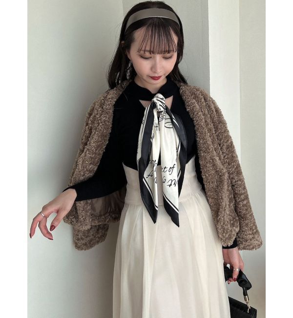 dazzlin「メッセージスカーフメニーウェイトップス」|ニット・セーター|