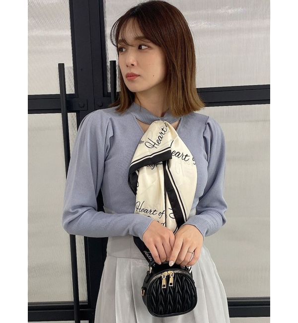 dazzlin「メッセージスカーフメニーウェイトップス」|ニット・セーター|