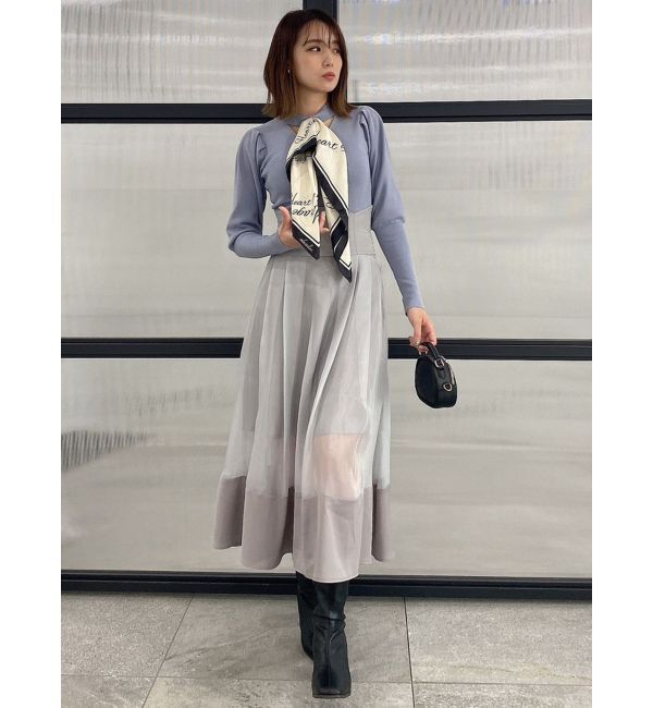 dazzlin「メッセージスカーフメニーウェイトップス」|ニット・セーター|