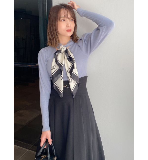 dazzlin「メッセージスカーフメニーウェイトップス」|ニット・セーター|