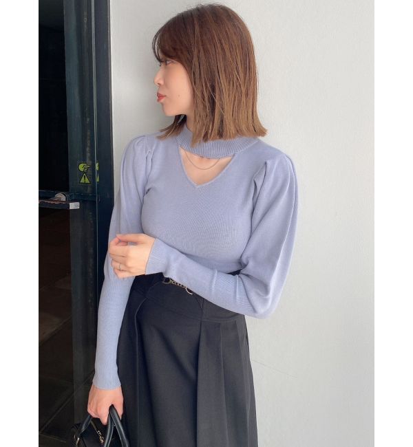 dazzlin「メッセージスカーフメニーウェイトップス」|ニット・セーター|