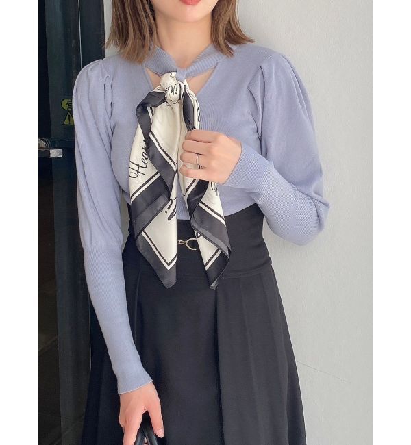 dazzlin「メッセージスカーフメニーウェイトップス」|ニット・セーター|