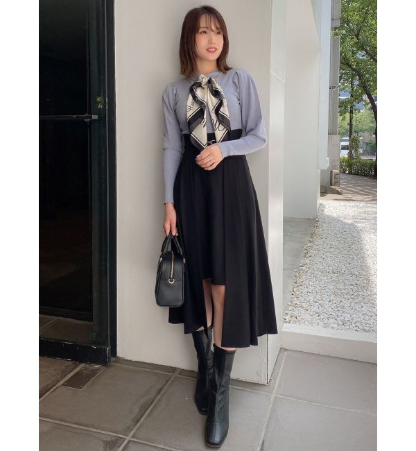 dazzlin「メッセージスカーフメニーウェイトップス」|ニット・セーター|