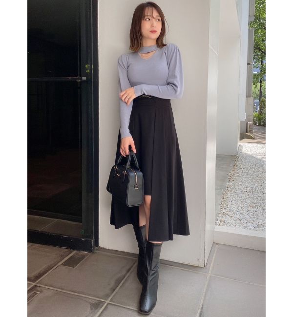 dazzlin「メッセージスカーフメニーウェイトップス」|ニット・セーター|