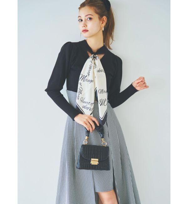 dazzlin「メッセージスカーフメニーウェイトップス」|ニット・セーター|