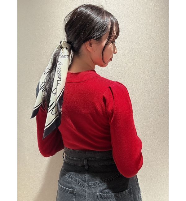 dazzlin「メッセージスカーフメニーウェイトップス」|ニット・セーター|