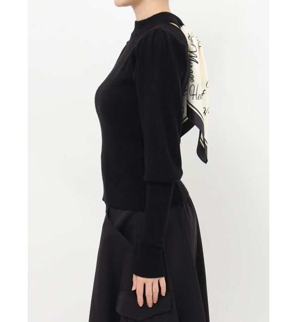 dazzlin「メッセージスカーフメニーウェイトップス」|ニット・セーター|