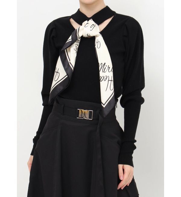 dazzlin「メッセージスカーフメニーウェイトップス」|ニット・セーター|