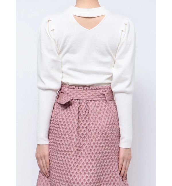 dazzlin「メッセージスカーフメニーウェイトップス」|ニット・セーター|