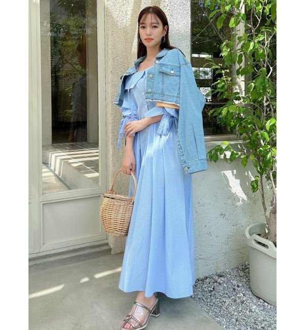 dazzlin「ウエストタックオフショルシャツワンピース」|ワンピース|