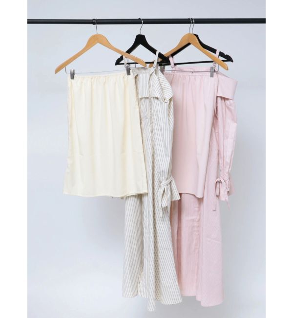 dazzlin「ウエストタックオフショルシャツワンピース」|ワンピース|