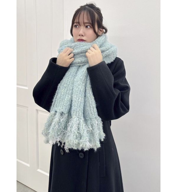 dazzlin「キャンディカラービッグマフラー」|マフラー|ブルー