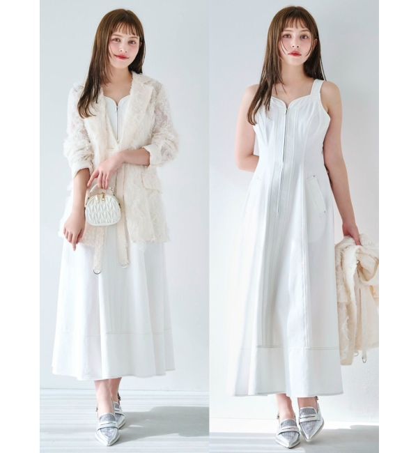 dazzlin「ステッチジャンスカ」|ジャンパースカート|