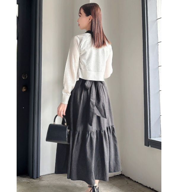 dazzlin「ラメシアーシンプルニットカーディガン」|カーディガン|