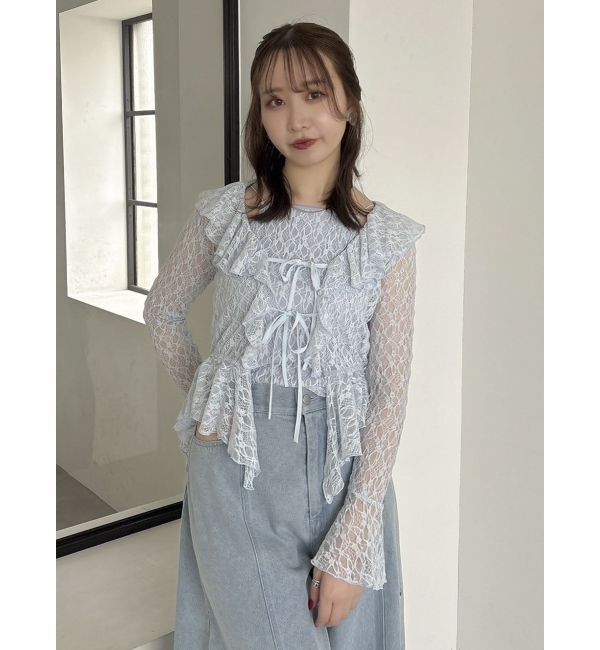 dazzlin「ラッフルヘムレースアンサンブル」|Tシャツ・カットソー|