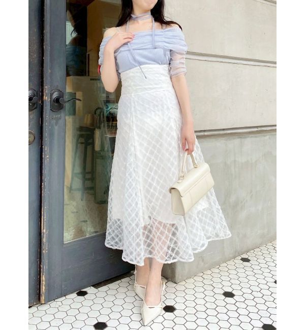 dazzlin「シアーオフショルダートップス」|Tシャツ・カットソー|