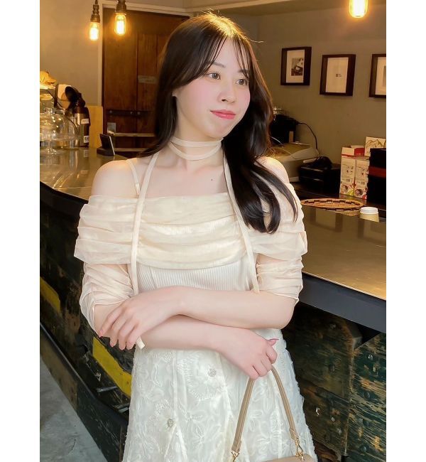 dazzlin「シアーオフショルダートップス」|Tシャツ・カットソー|