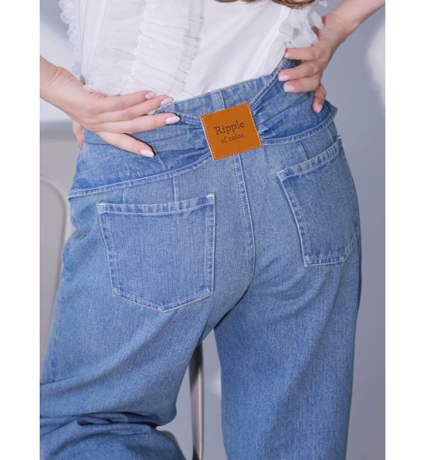 dazzlin「リボンネームデニムパンツ」|デニム|