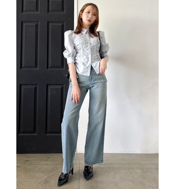 dazzlin「リボンネームデニムパンツ」|デニム|