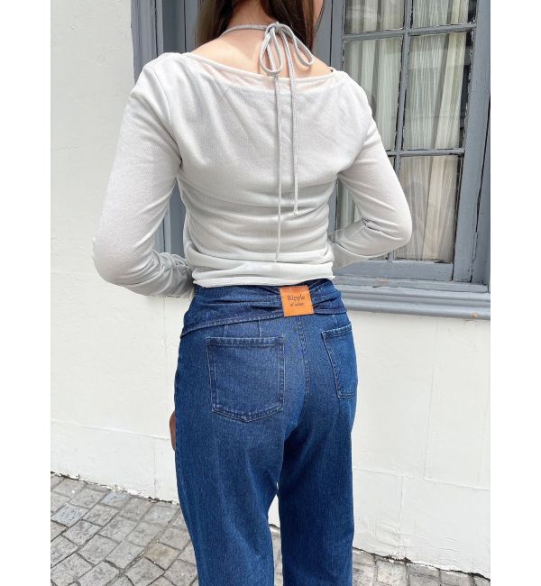 dazzlin「リボンネームデニムパンツ」|デニム|