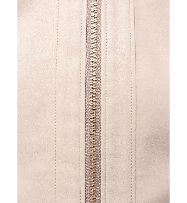 dazzlin「ウエストシェイプフェイクレザージャケット」|ライダースジャケット|