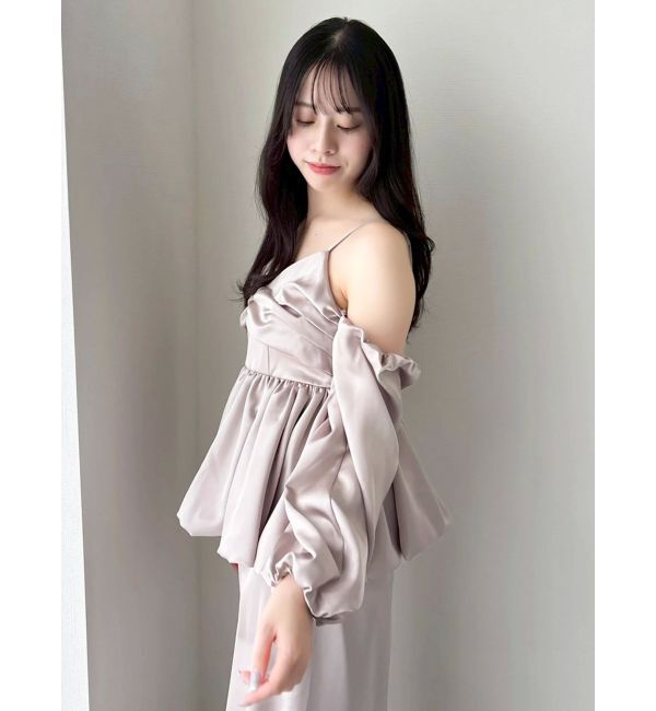 dazzlin「ペプラムギャザーバルーンブラウス」|シャツ・ブラウス|