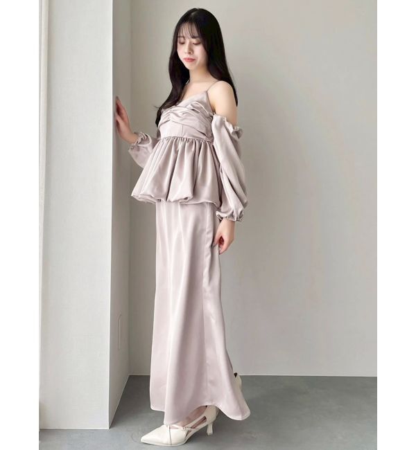 dazzlin「ペプラムギャザーバルーンブラウス」|シャツ・ブラウス|