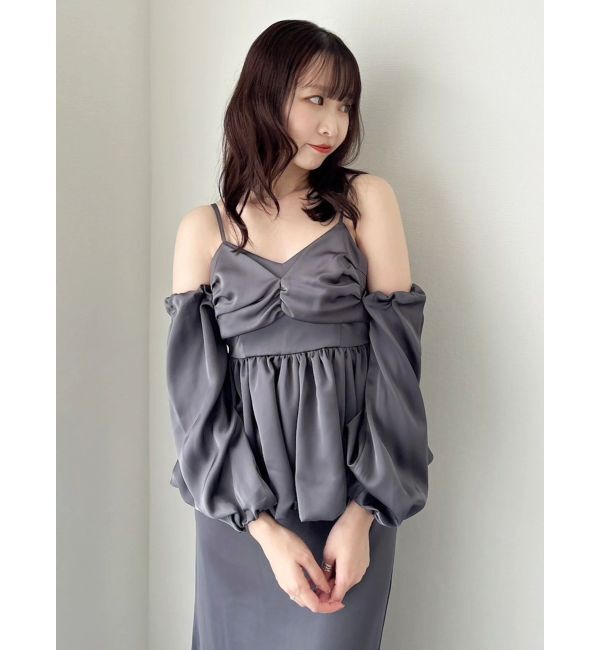 dazzlin「ペプラムギャザーバルーンブラウス」|シャツ・ブラウス|