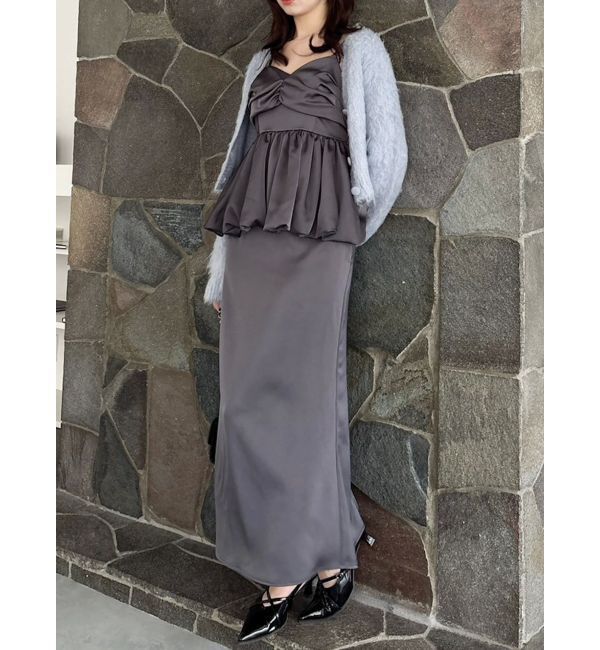 dazzlin「ペプラムギャザーバルーンブラウス」|シャツ・ブラウス|