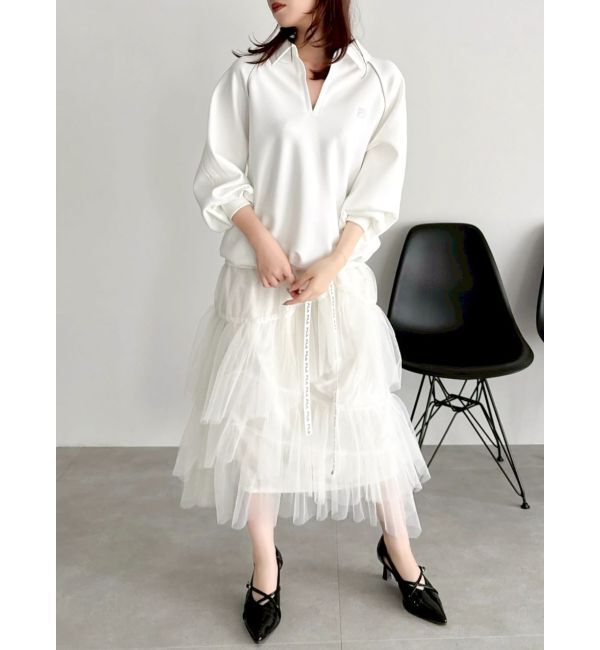 dazzlin「【FILA別注】シャツカラーカットプルオーバー」|Tシャツ・カットソー|