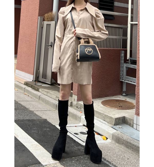 EMODA「ビッグカラーシャツワンピース」|ワンピース|