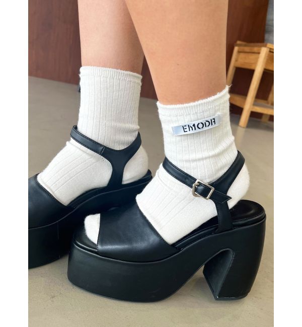 EMODA「サイドロゴロングソックス」|ソックス|