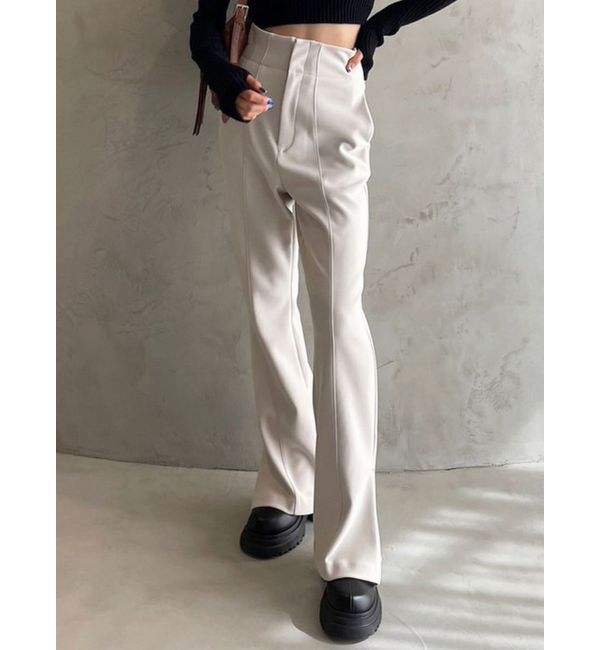 EMODA「【WEB限定】スーパーハイウエストフレアパンツ」|その他|アイボリー