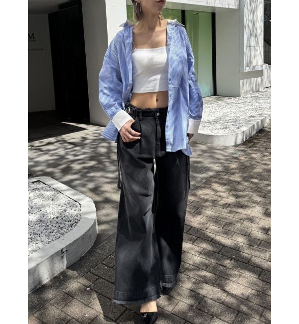 EMODA「バックルベルト2トーンシャツ」|シャツ・ブラウス|