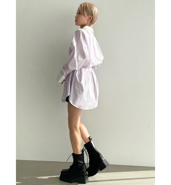 EMODA「バックルベルト2トーンシャツ」|シャツ・ブラウス|