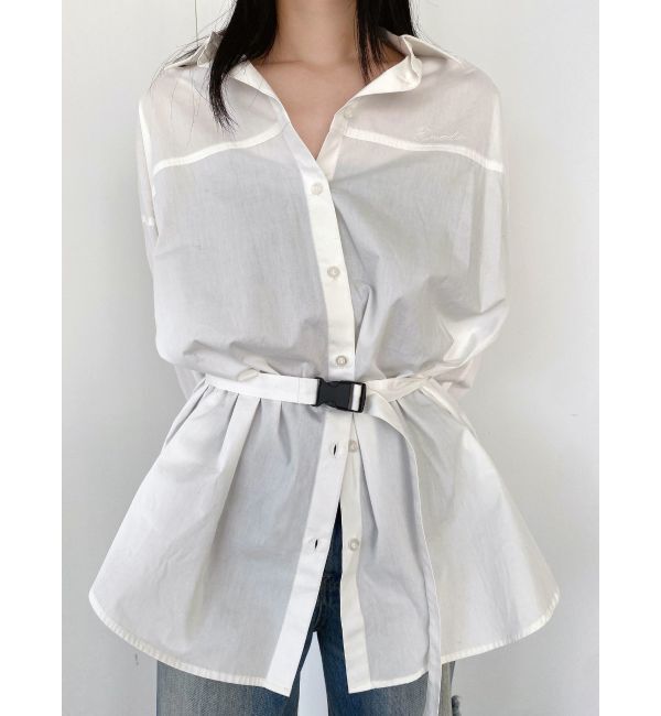 EMODA「バックルベルト2トーンシャツ」|シャツ・ブラウス|