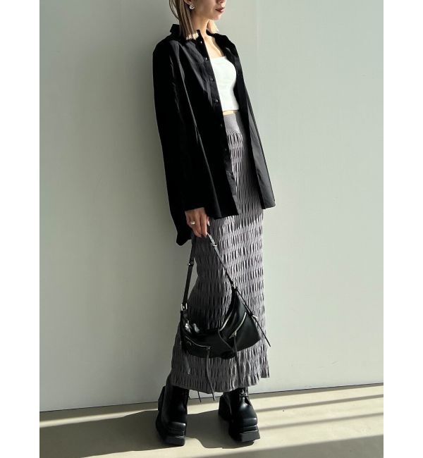 EMODA「バックルベルト2トーンシャツ」|シャツ・ブラウス|