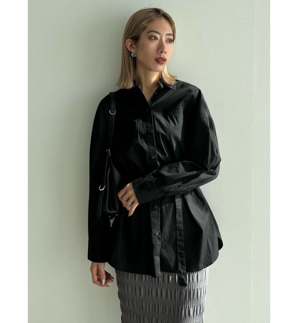 EMODA「バックルベルト2トーンシャツ」|シャツ・ブラウス|