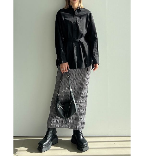 EMODA「バックルベルト2トーンシャツ」|シャツ・ブラウス|