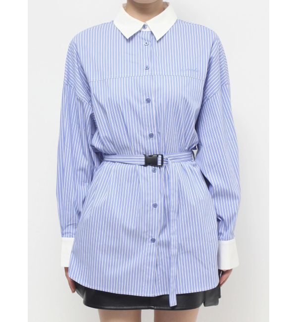 EMODA「バックルベルト2トーンシャツ」|シャツ・ブラウス|