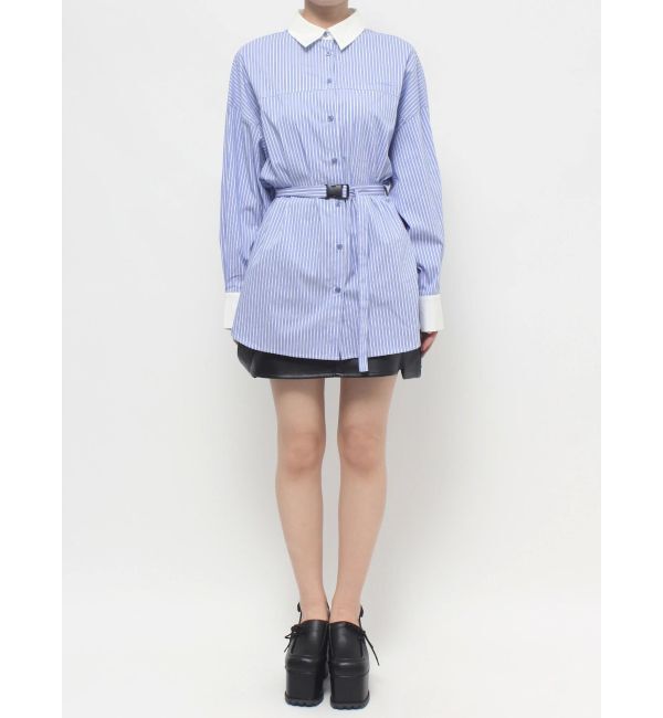 EMODA「バックルベルト2トーンシャツ」|シャツ・ブラウス|