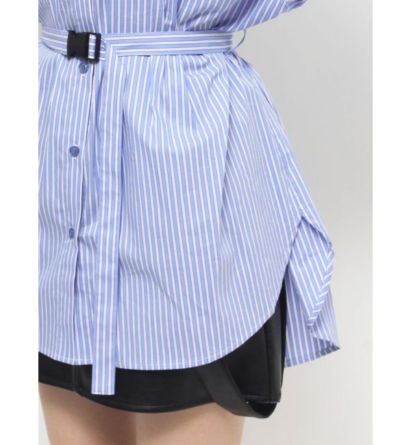 EMODA「バックルベルト2トーンシャツ」|シャツ・ブラウス|