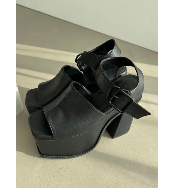 EMODA「センターシームバルキーサンダル」|サンダル|ブラック