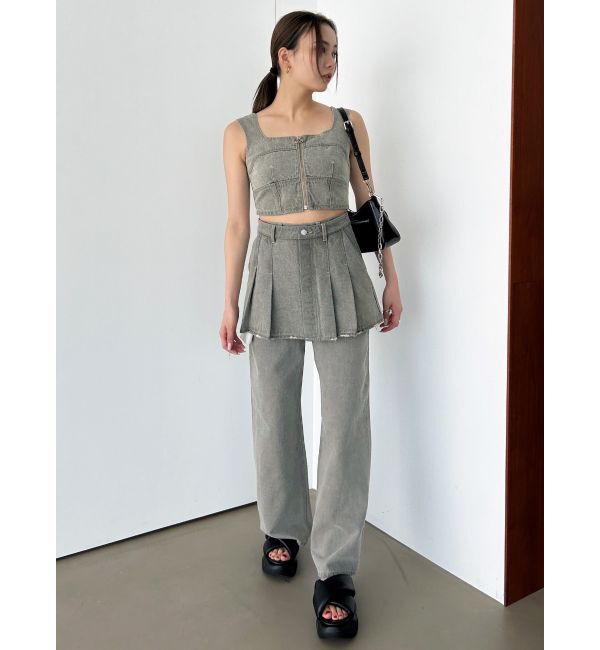 EMODA「フロントジップデニムビスチェ」|Tシャツ・カットソー|