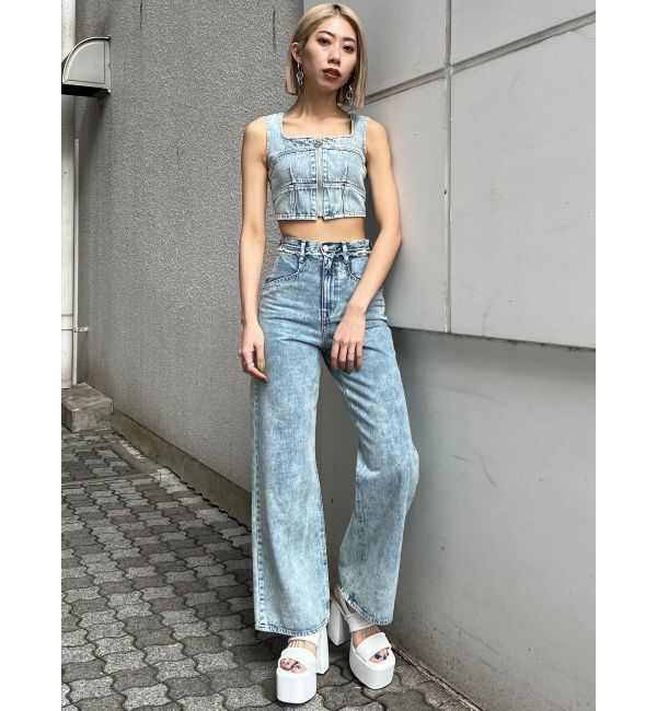 EMODA「フロントジップデニムビスチェ」|Tシャツ・カットソー|