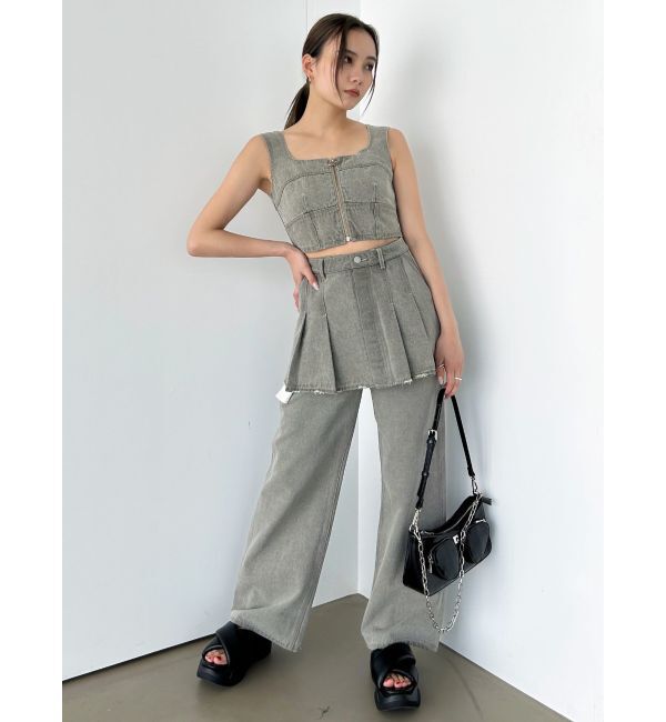 EMODA「フロントジップデニムビスチェ」|Tシャツ・カットソー|