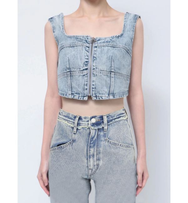 EMODA「フロントジップデニムビスチェ」|Tシャツ・カットソー|